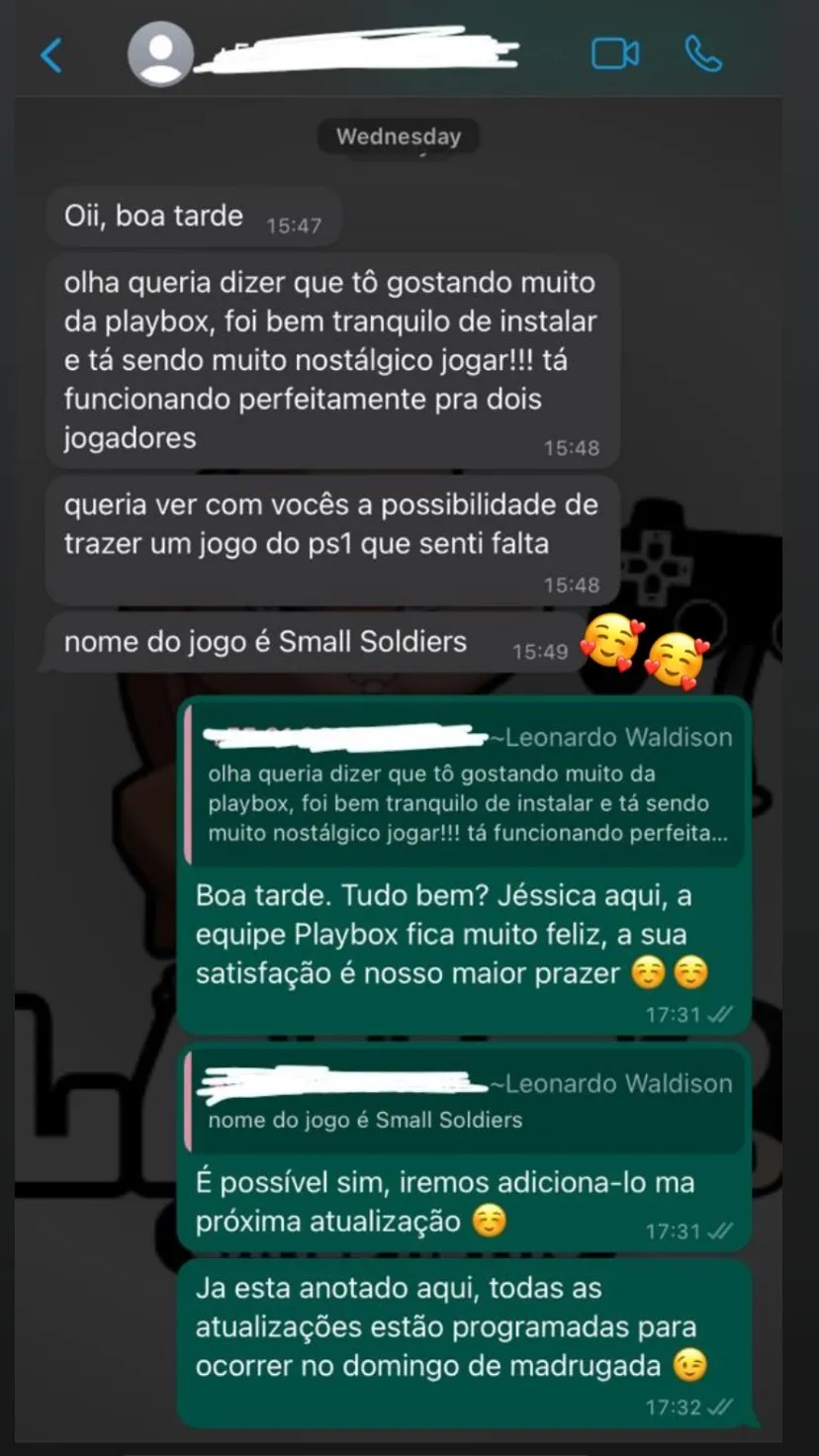 Depoimento clientes | Playbox